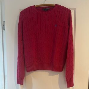 Ralph Lauren Red Crew Neck Sweater